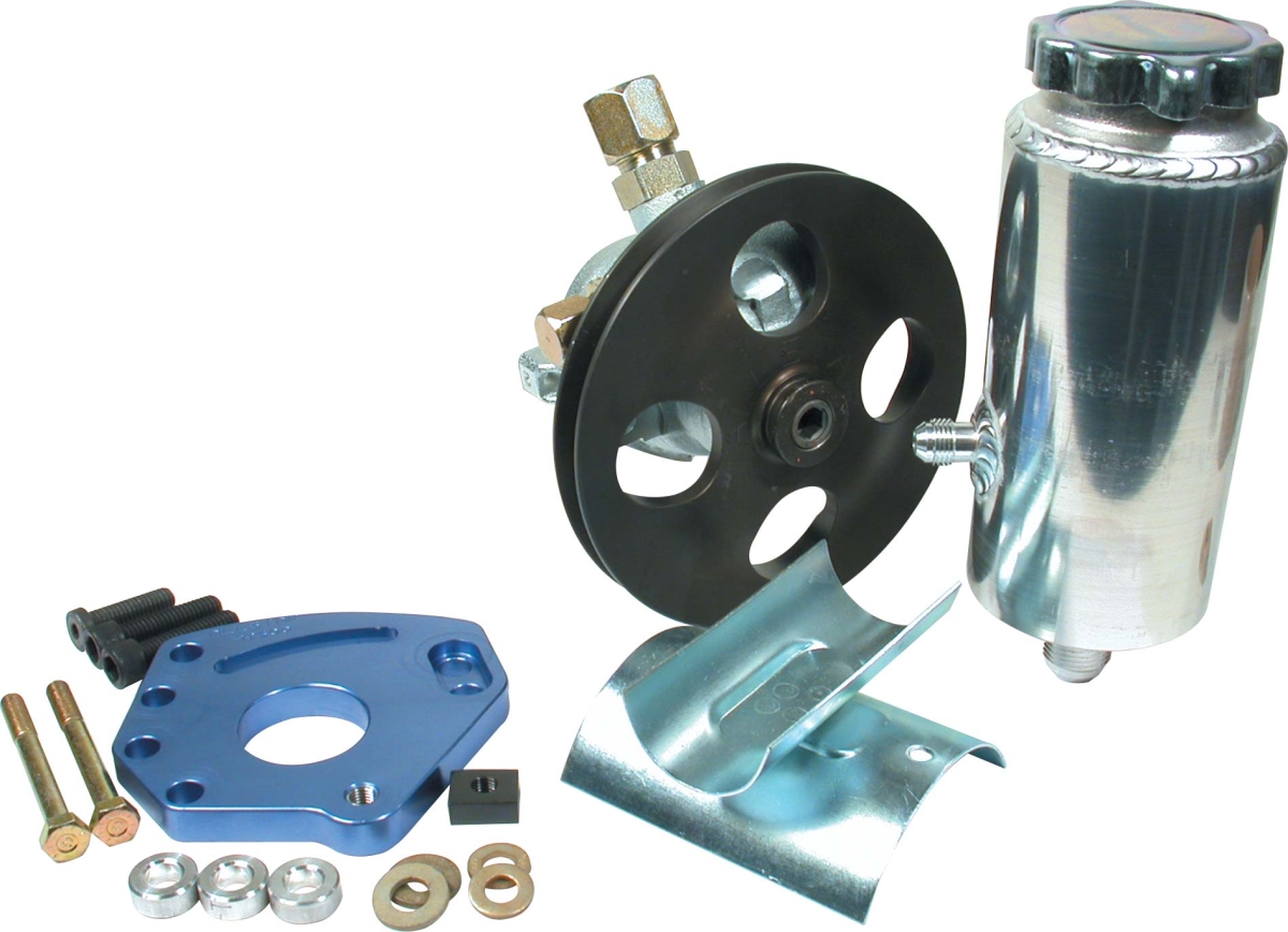 Chevy Small Block Power Steering Kit for Head Mount, Natural
