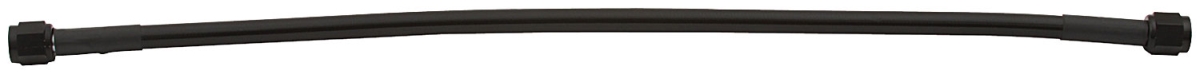12 in. No. 3 Two -3 Straight Ends Coated Braided Line Hose, Black