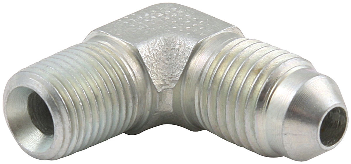 4 AN to 0.125 in. NPT 90 deg Adapter Fitting, Zinc Plated