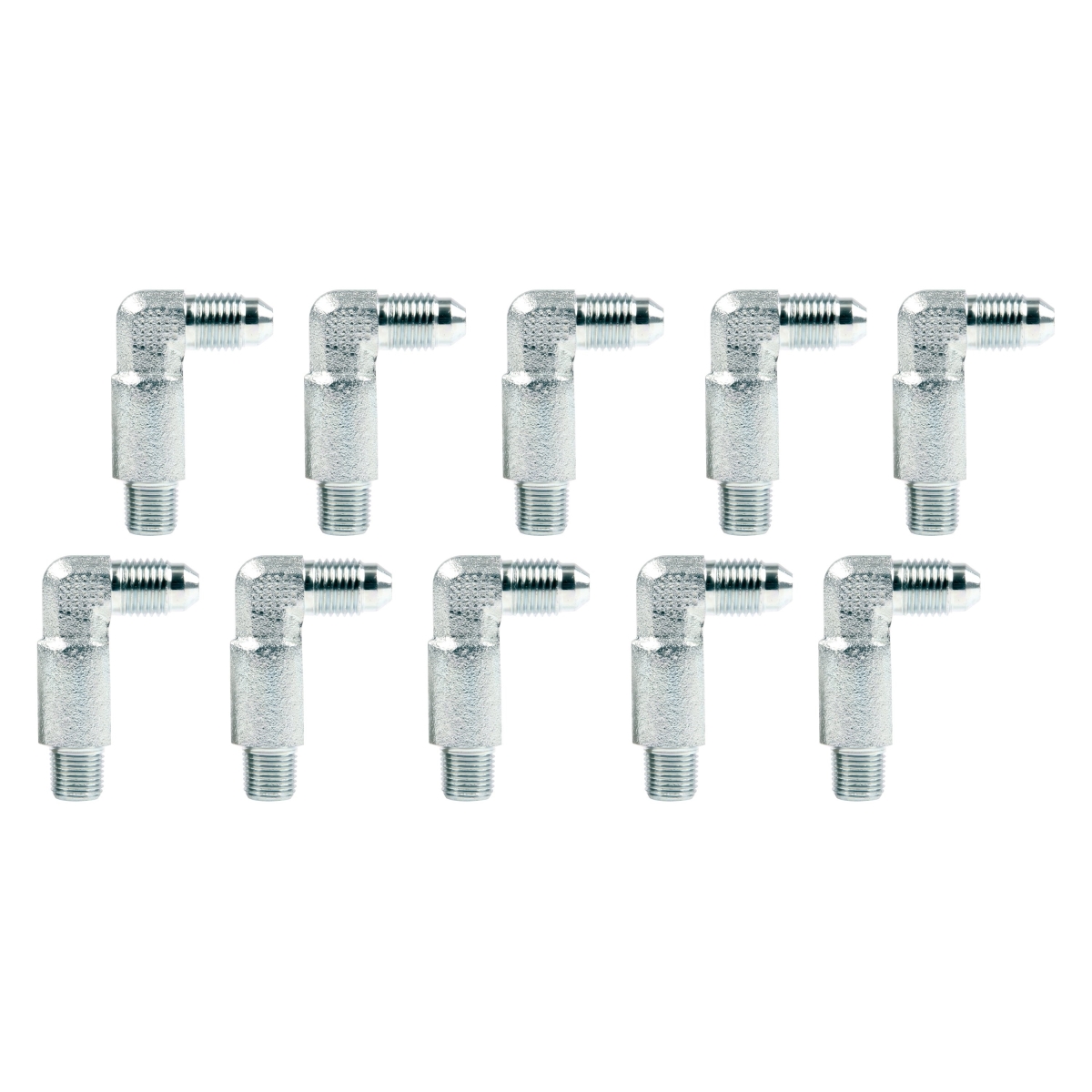 4 AN to 0.125 NPT 90 deg Tall Adapter Fitting, Pack of 10