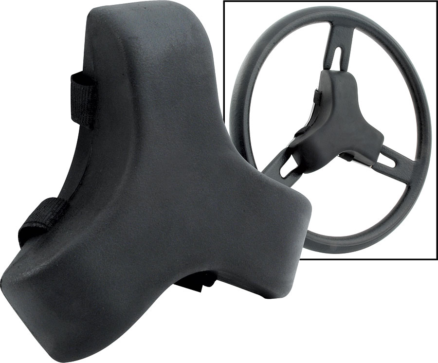 2 in. Dia. Molded Steering Wheel Pad, Black