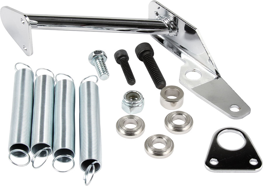 ALL54168 Carburetor Mount Throttle Return Spring Kit, Chrome Plated