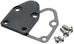 Small Block Chevy Fuel Pump Block-Off Plate, Black