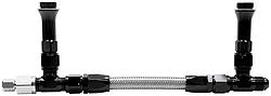 9.31 in. Standard Dual Fuel Line Kit for Holley Double Pumper, Black