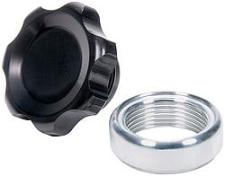 Filler Cap with Weld-In Aluminum Bung - Black, Small