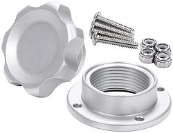 1.5 in. Filler Cap Silver with Bolt-In Aluminum Bung, Small