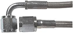 21 in. No. 3 Braided Steel Lines with -4 Stright Ends & -4 90 deg