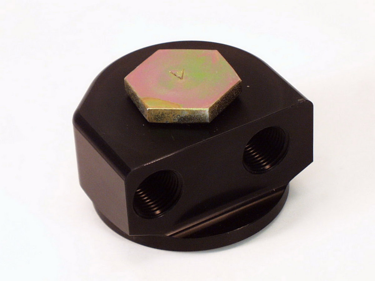 22-592 90 deg Rotating Aluminum Remote Oil Filter Adapter for Small Block Chevy & Big Block Chevy