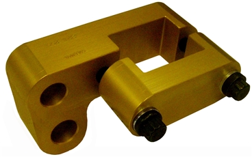 821-200 2 in. J-Bar Square Mount Slider, Gold Anodize