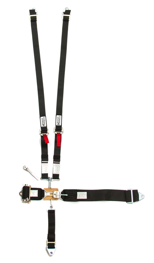 51100 5 Point Harness System Hans Left Lap Ratchet Adjust - Black