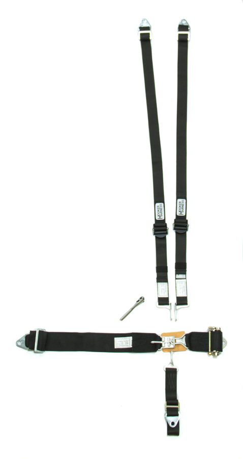 51110 5 Point Harness HANS Aluminum Left Latch Ratchet Adjust - Black
