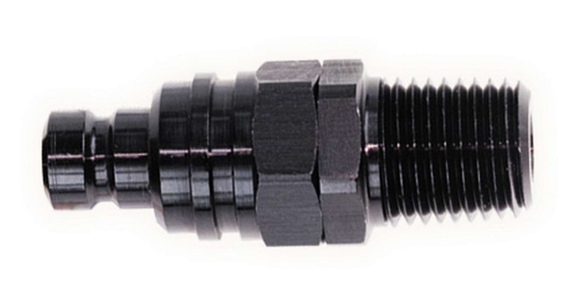 22804 Quick Release 0.25 in. NPT Plug Straight Male Fitting - Black