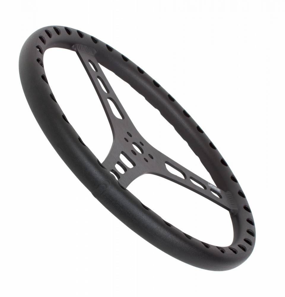 13534-B 14 in. Flat Steering Wheel - Black