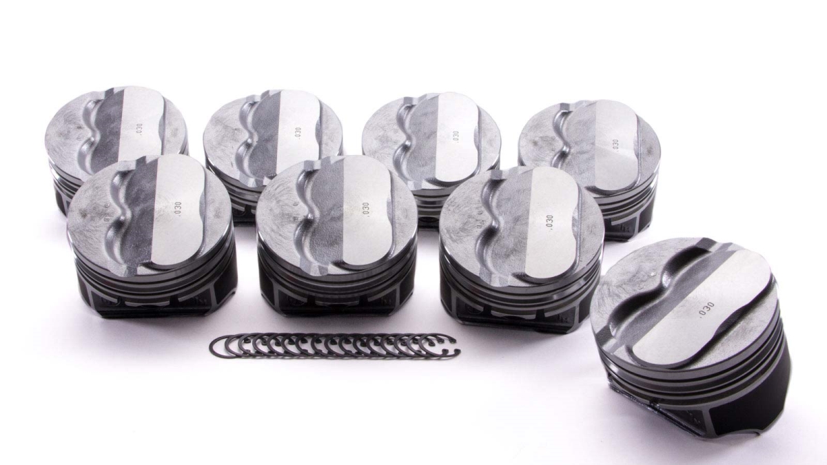 9904HC.030 Dome Piston Set 4.030 in. Bore  3.480 in. Stroke for Small Block Chevy - Plus 4cc<BR><BR>