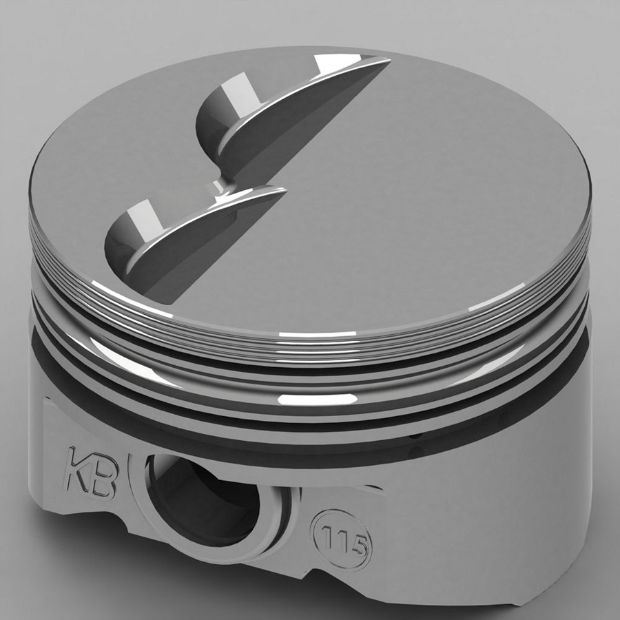 KB115.040 Hypereutectic Flat Top Piston Set, 4.040 in. Bore for Small Block Ford - Minus 6cc