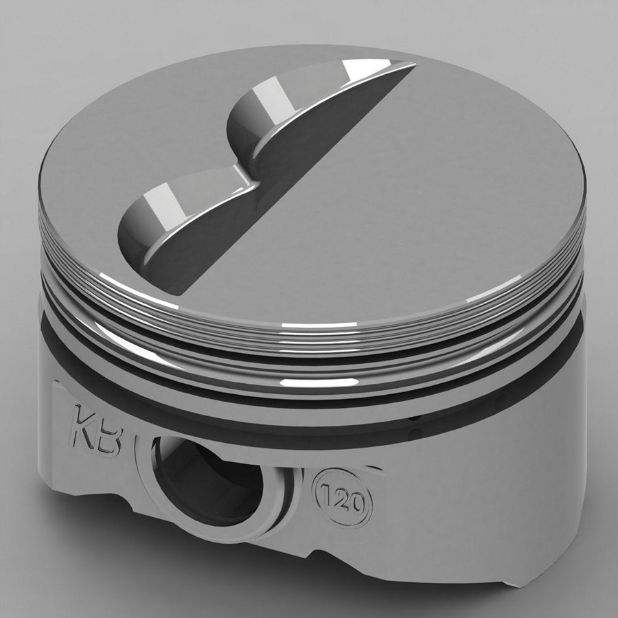 KB120.040 Hypereutectic Flat Top Pistons Set, 4.040 in. Bore for Small Block Chevy - Minus 7cc