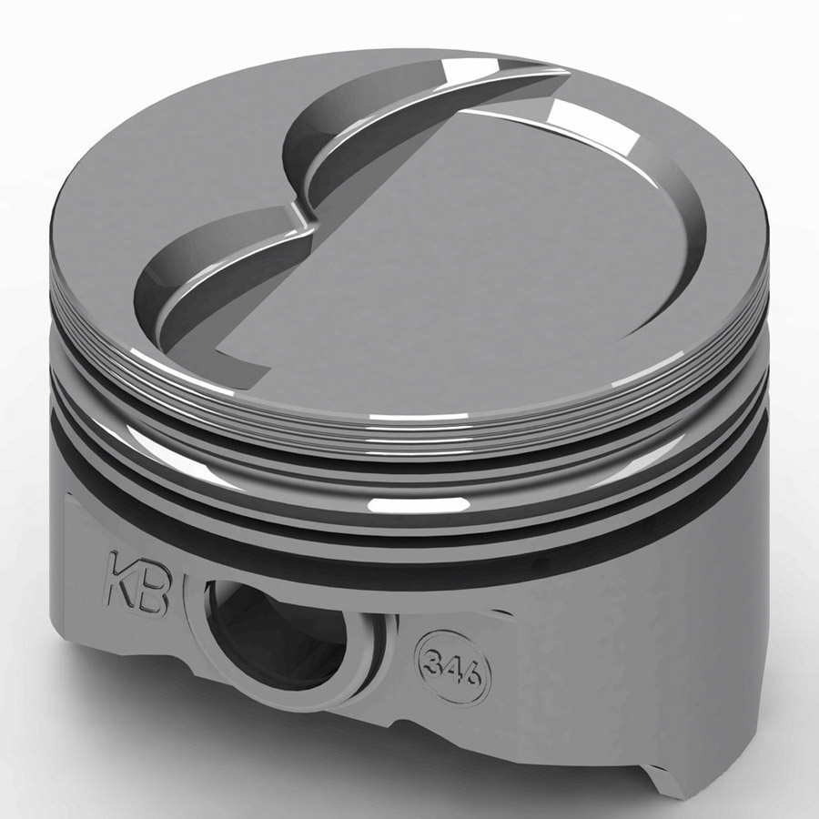 KB346.030 Hypereutectic Dished Piston Set, 4.150 in. Bore, Ring Grooves - Minus 17.0cc
