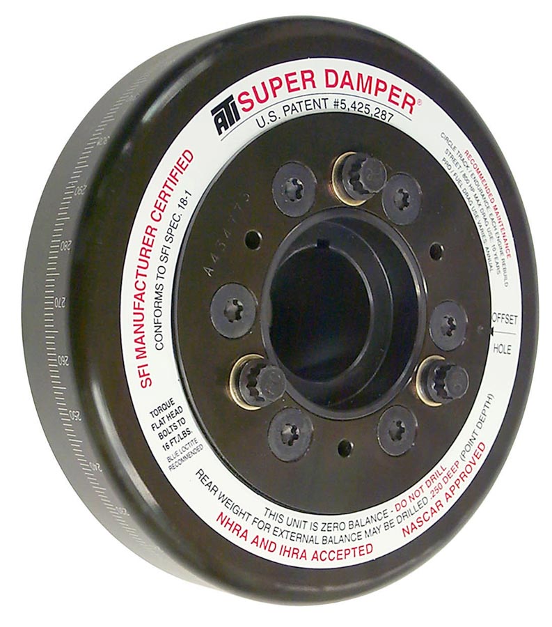 917781 6.325 in. Super Damper Harmonic Damper for Small Block Chevy, Steel - Internal Balance