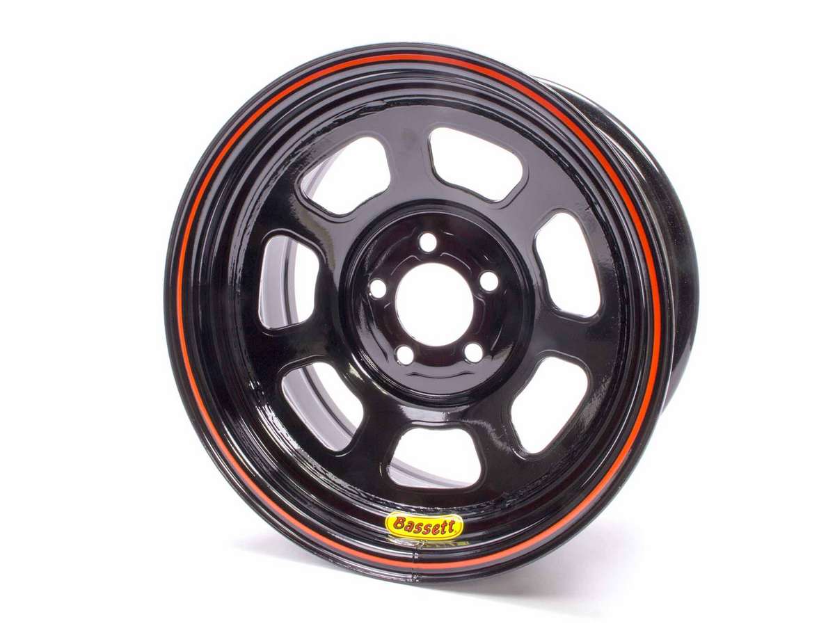 47SN4 14 x 7 in. D-Hole Lightweight Wheel, 5 x 100 mm Bolt Circle, 4 in. Back Spacing - Black - 15 lbs