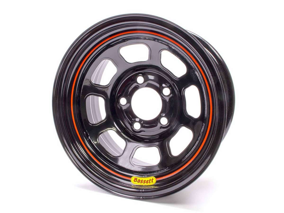 50S545 15 x 10 in. Spun Wheel, 4.5 in. Back Spacing, Black - 21 lbs