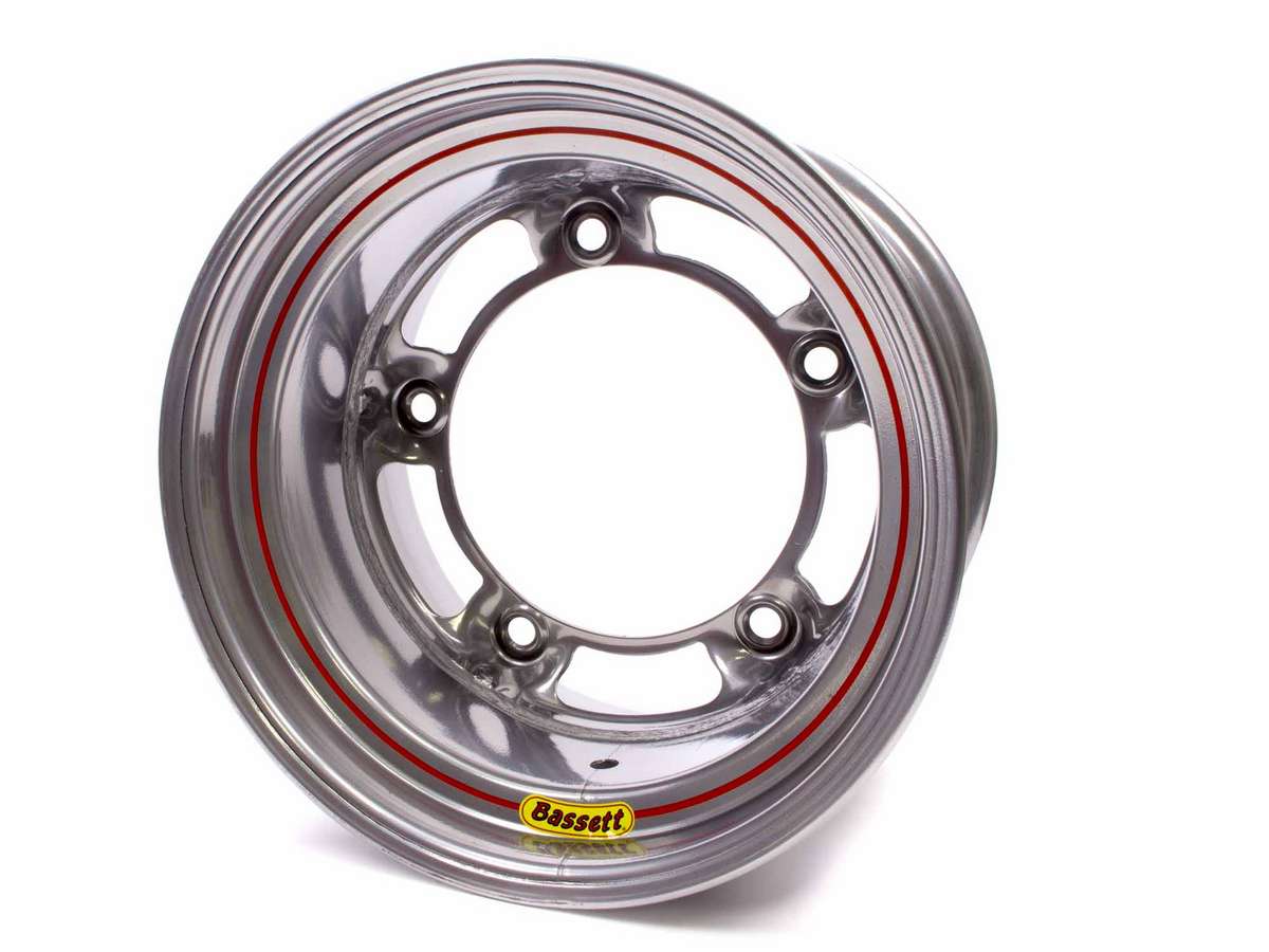 50SR3S 15 x 10 in. 5 Armor Edge Spun Wheel, 3 in. Back Spacing, Silver - 18 lbs