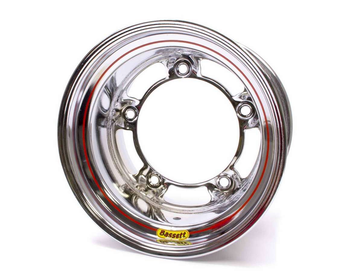 50SR6C 15 x 10 in. 5 Armor Edge Spun Wheel, 6 in. Back Spacing, Chrome - 18 lbs