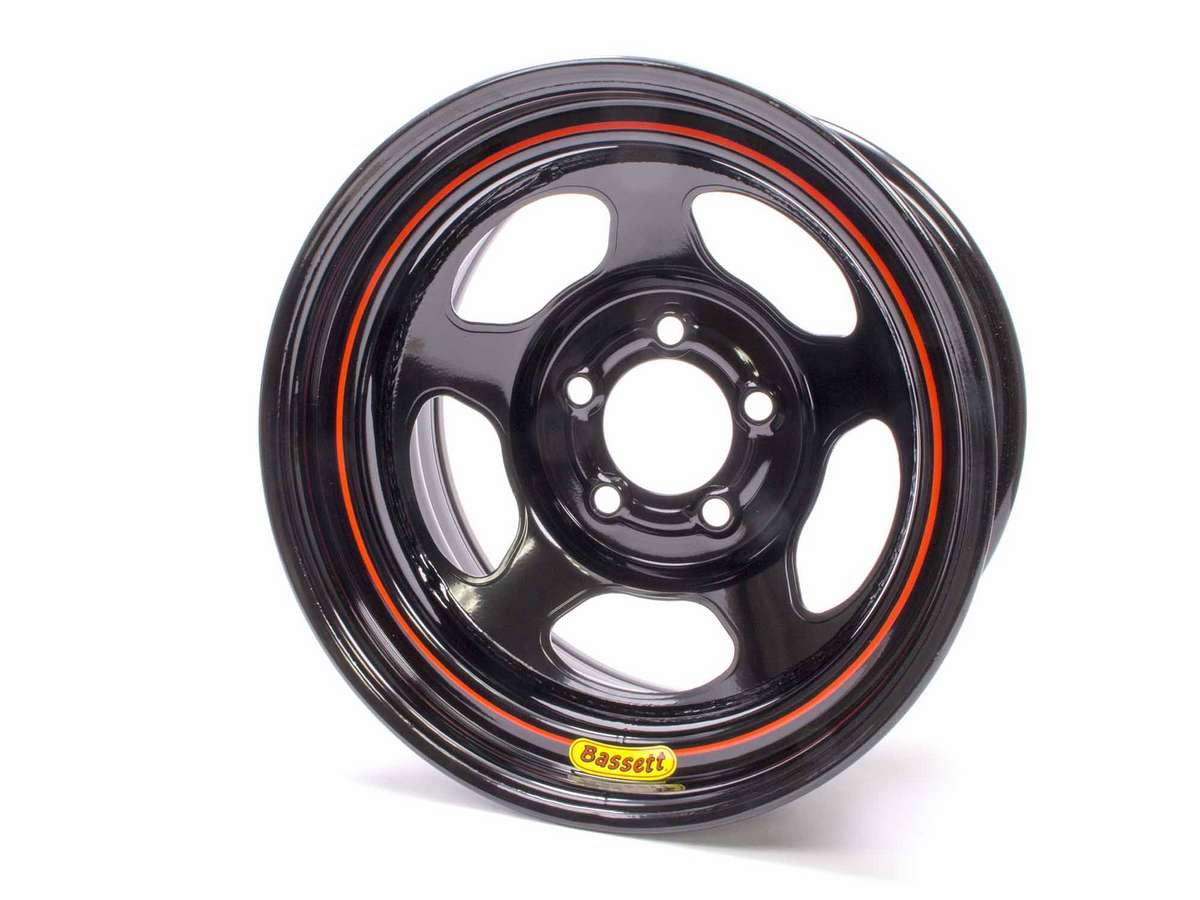 58RC3EB 15 x 8 in. to 5 x 4.75 in. Armor Edge Dirt Track Wheel, 3 in. Back Spacing, Black - 19 lbs