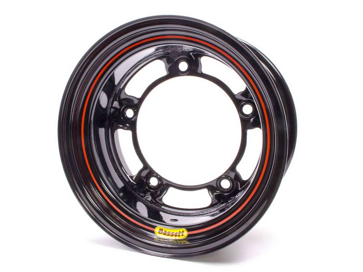58SR4 15 x 8 in. 5 Spun Wheel, 4 in. Back Spacing, Black - 15.5 lbs