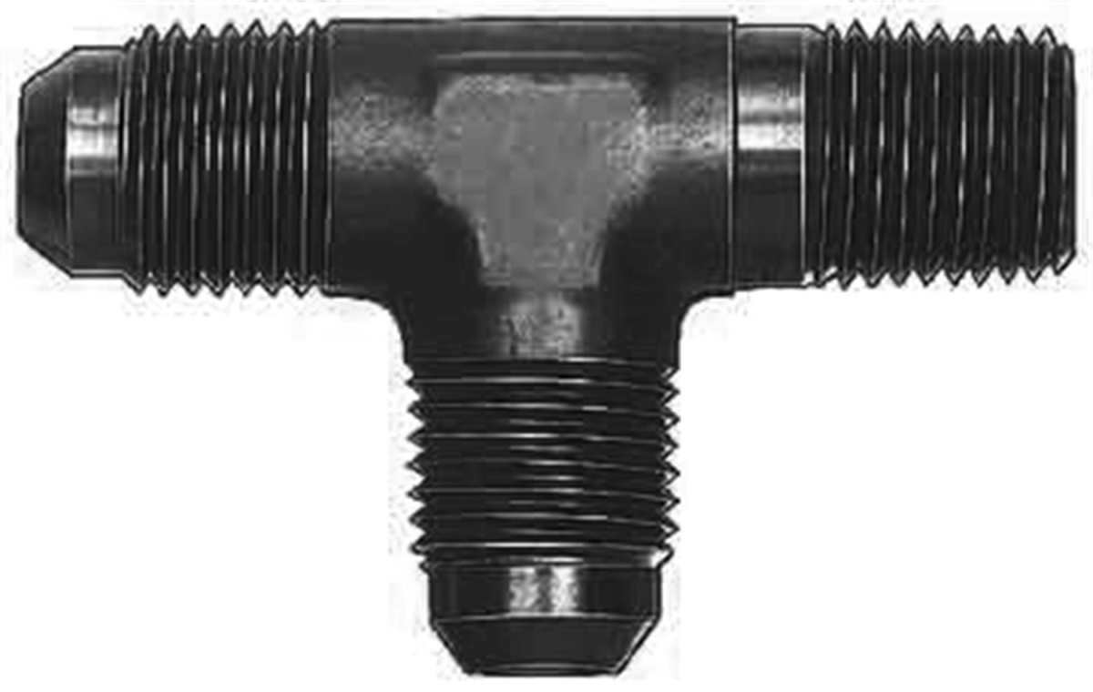 FCM5714 Aluminium Male Run Tee Adapter, Black