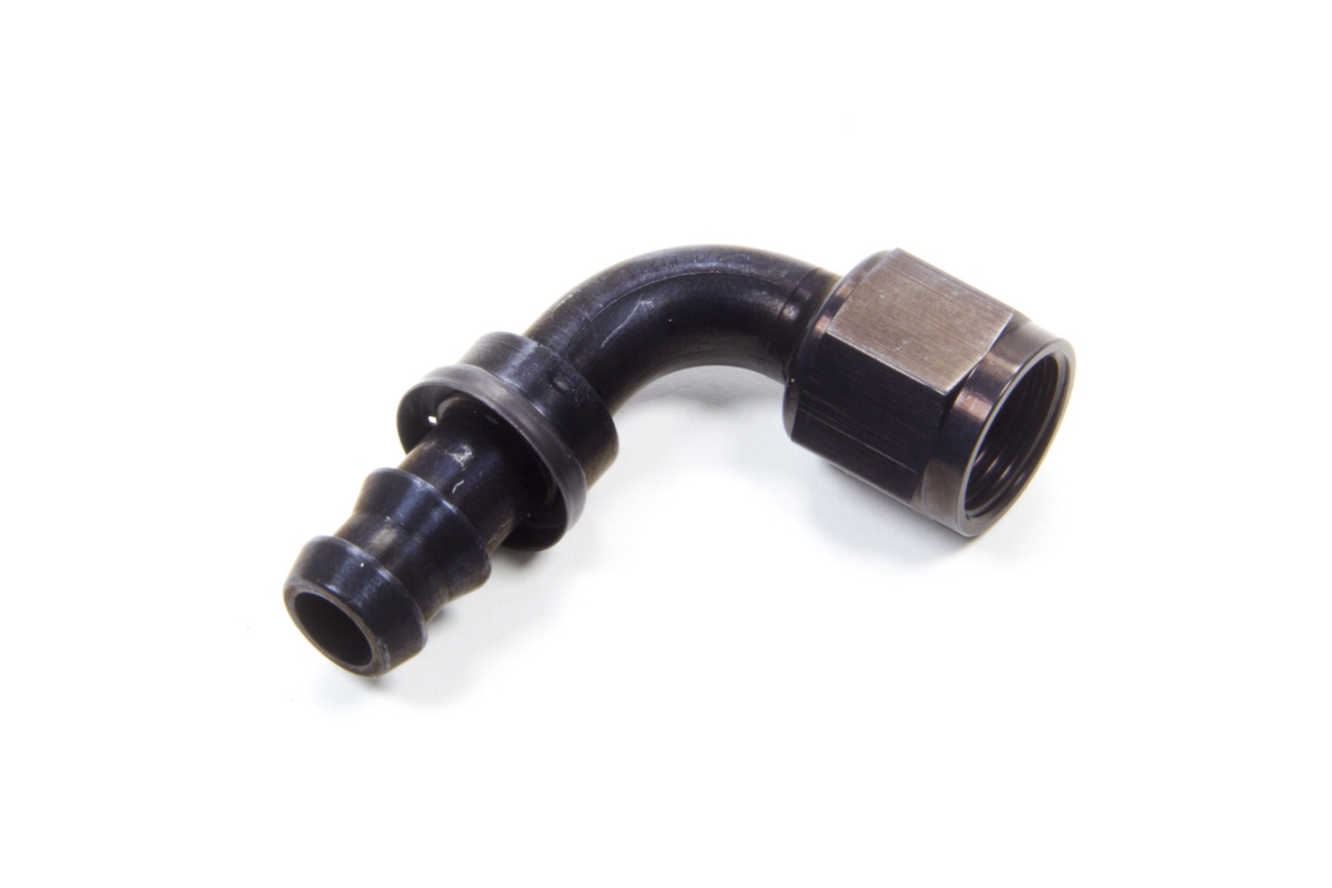 FCL1533 8 AN 90 deg Socketless Hose End, Black