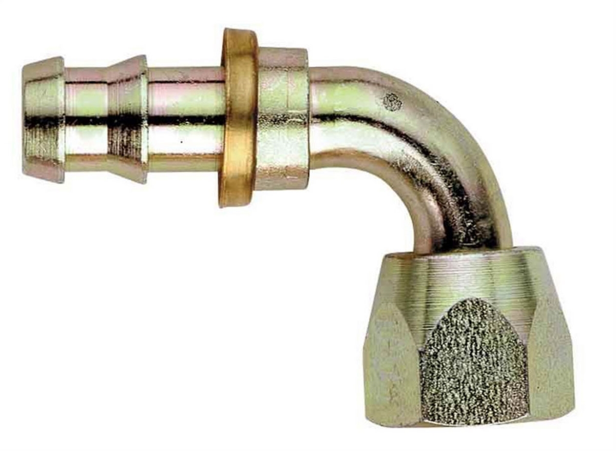 FBM1443 8 AN 90 deg Elbow Swivel Hose End Fitting, Natural