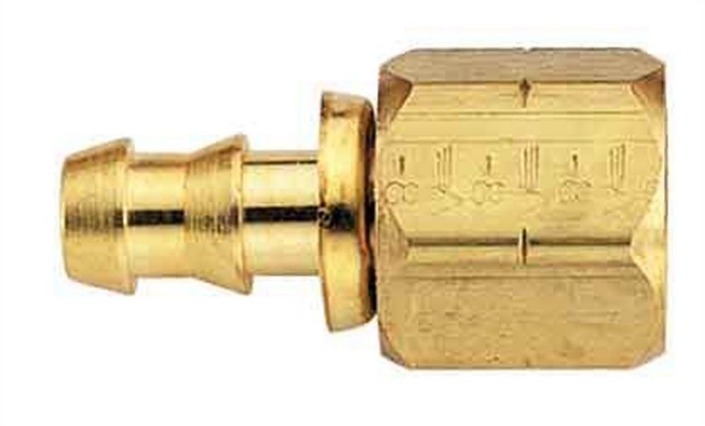 FBM1232 6 AN Socketless Hose End with Brass Fitting, Natural