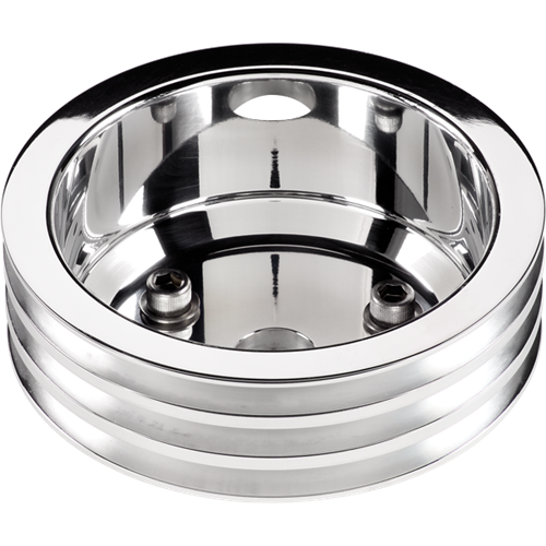 78230 3 Groove Crank Pulley for Polished Long Water with SB Chevy -  BILLET SPECIALTIES, BSP78230