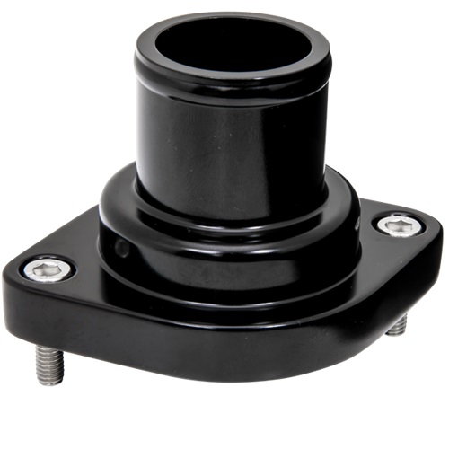 BLK90134 Straight LS Thermostat Housing, Black