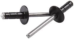 ALL18071 0.18 in. Medium Head Multi-Grip Rivet with Aluminum Mandrel, Black - Pack of 250