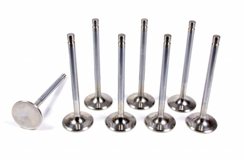 F5079-8 Racing Components 5000 Series Valve Stainless Exhaust 1.660 in. Head 0.34 in. Valve Stem 5.110 in. Long - Pontiac V8 - Set of 8