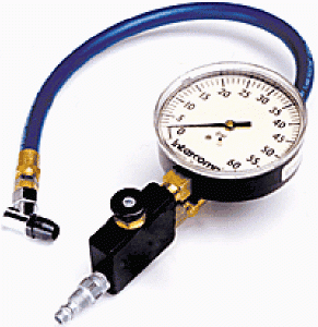 Picture of Intercomp 360087 Air Pressure Gauge Fill Bleed & Read - 0-60 PSI x 1 PSI Increments