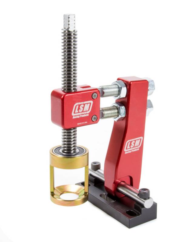 SC-100ST Heavy Duty Valve Spring Compressor Head-On Bolt-On Aluminium - Red Anodize -  LSM Products, LSMSC-100ST