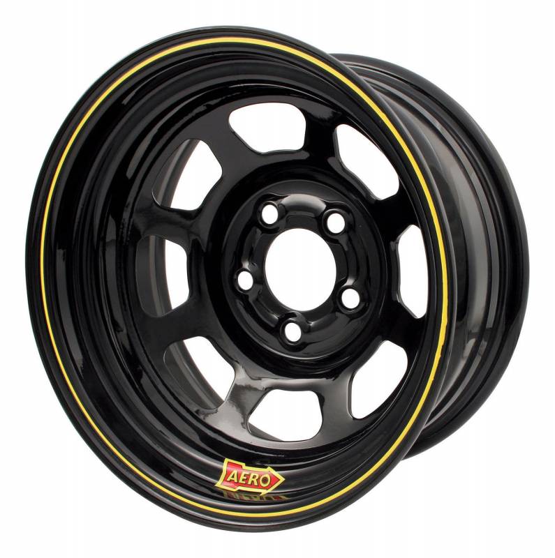 50-184530 50 Series Rolled Wheel - Black - 15 x 8 in. - 5 x 4.5 in. Bolt Circle - 3 in. Back Spacing - 23 lbs
