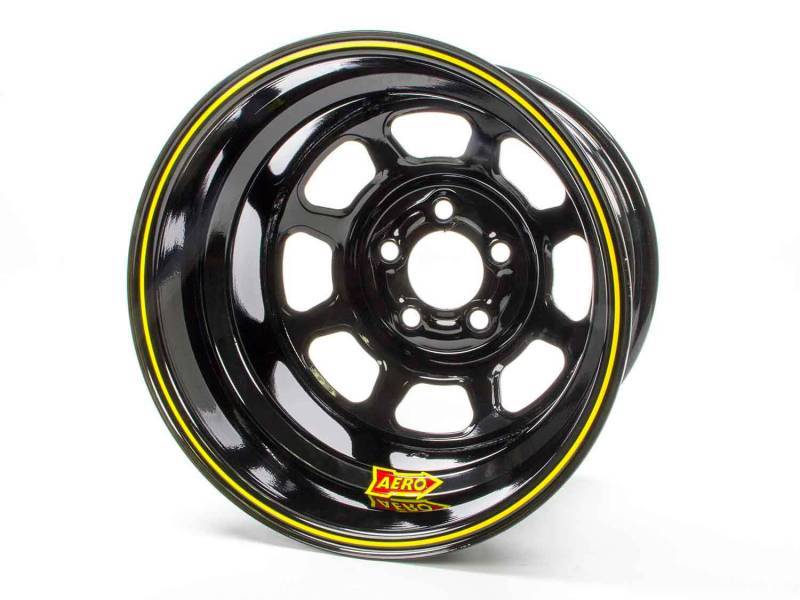 51-100560-RF 51-Series Spun Formed Wheel - Black - 15 x 10 in. - 6 in. Backspace - Wide 5 Bolt Pattern