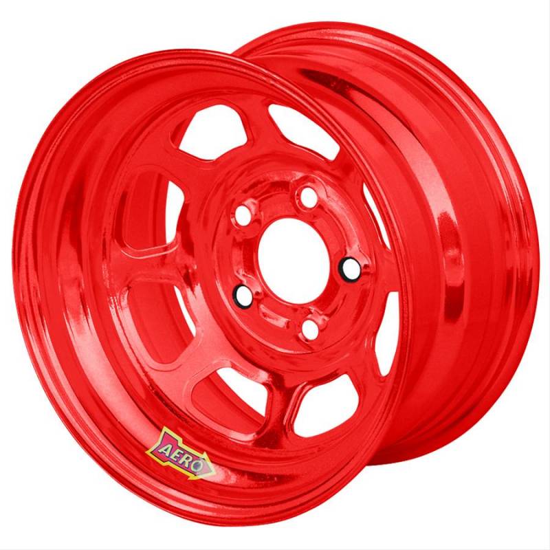 52-985020RED 52 Series IMCA Rolled Wheel - Red Chrome - 15 x 8 in. - 5 x 5 in. Bolt Circle - 2 in. Back Spacing - 19 lbs