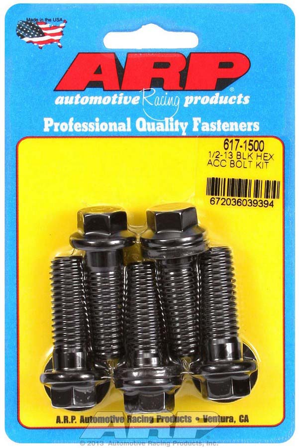 617-1500 0.5 -13 x 1.5 in. 6 Point Hex Bolt Kit - Black Oxide