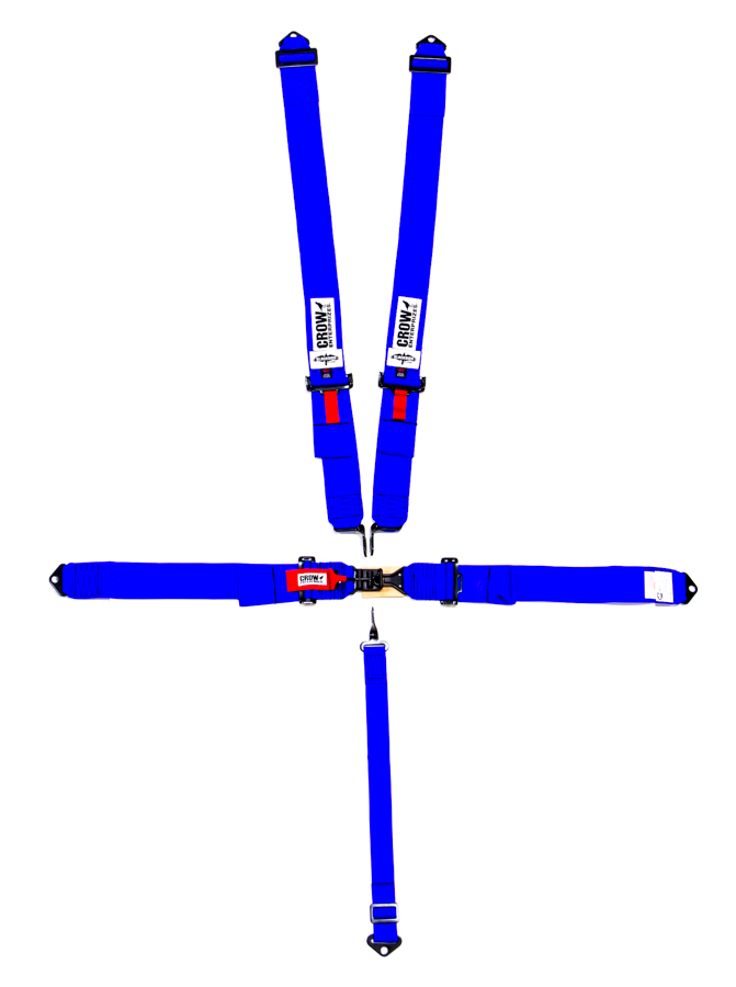 11003B 5-Point Harness Bolt-in Standard Latch Restraint Hardware, Blue & Black
