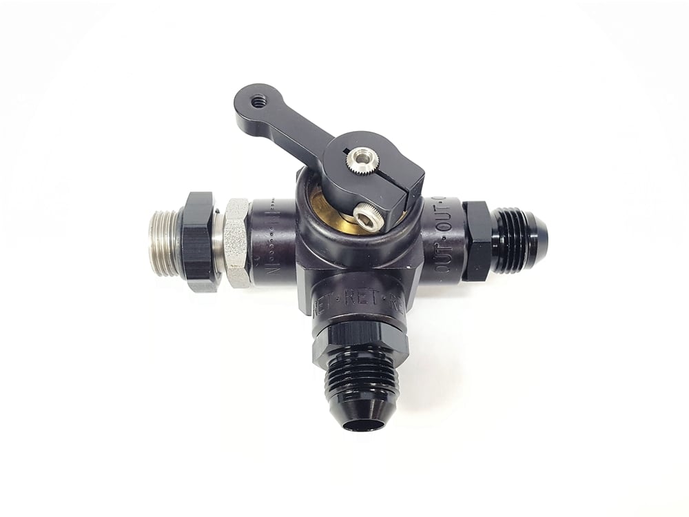 85210 8 AN 3-Way Shut-off Valve