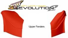32004-23251-CBR Right Side MD3 Evolution II Dirt Late Model Upper Fender - Chevron Blue