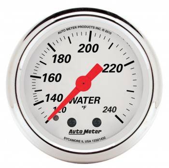 Picture of Auto Meter 1332 2.06 in. Artic White Water Temp Gauge - 120-240 deg