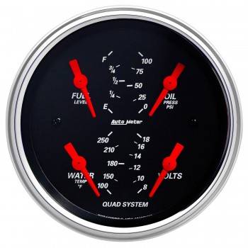 Picture of Auto Meter 1412 Designer Black Quad Gauge - 3.62 in.
