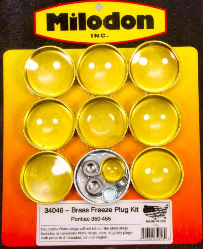 34046 Pontiac V8 Brass Freeze Plug Kit