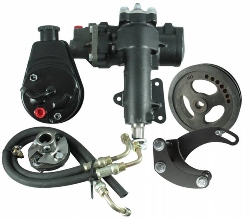 999016 Power Steering Box Delphi 600 12.7 to 1 Ratio Brackets Joints Lines Pump - Iron