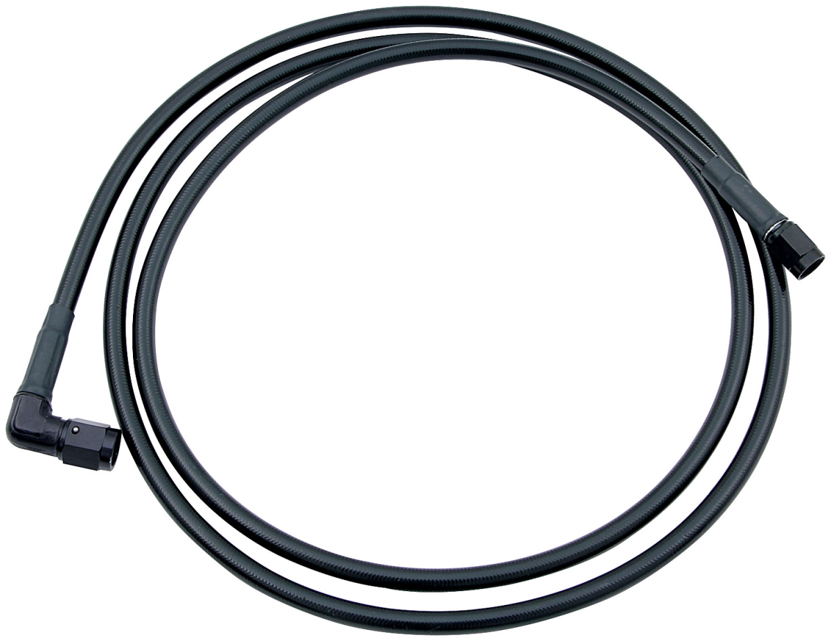 Coated Braided Line 48 in. No.4 Hose 90 deg 4 Straight Ends
